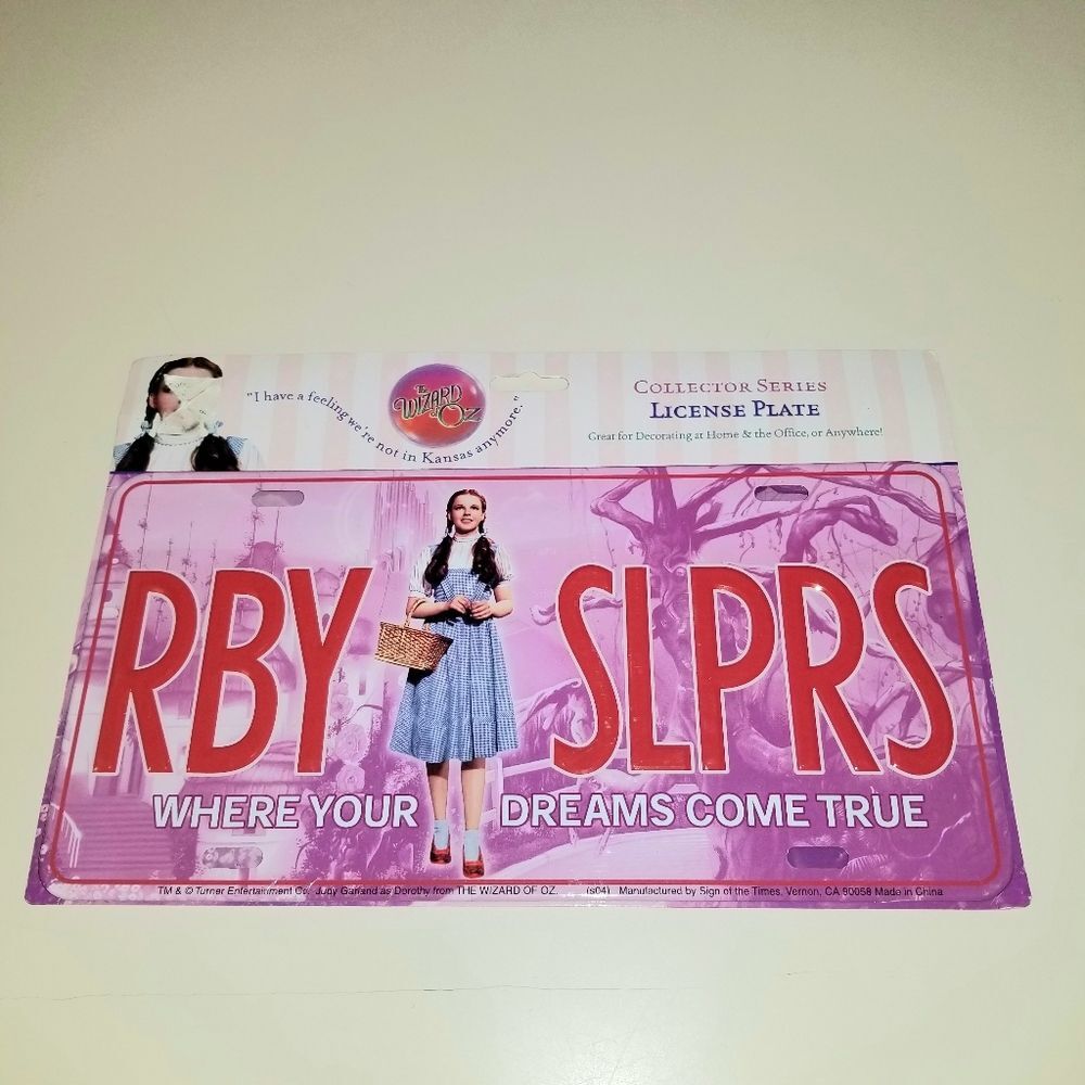 New Wizard of Oz Dorothy Decorative License Plate